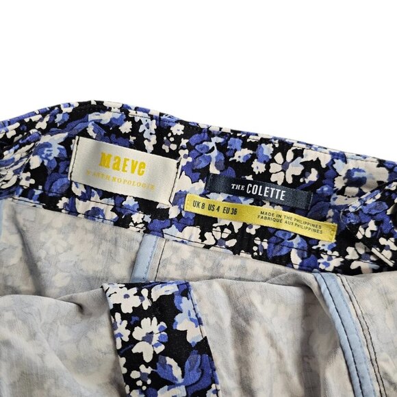 Anthropologie Maeve The Portside Button Front Floral Wide Leg Jumpsuit, Size 4 - Picture 9 of 10